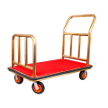 Best Choice High Quality Popular Design Titanium Gold Plated Hotel Luggage Cart Bellman Cart Trolley service